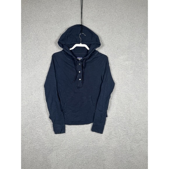 Patagonia Tops - Patagonia Women's XS Necessity Terry Hooded Pullover Blue Organic Cotton Tencell